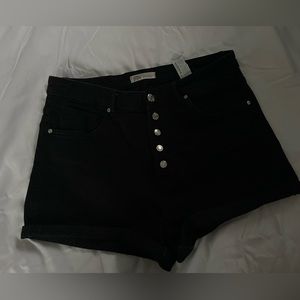Zara black jean shorts size 10